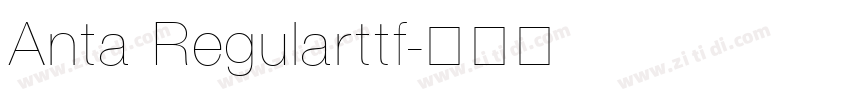 Anta Regularttf字体转换